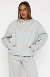 Love Me Tender Oversized Hoodie Dark Grey Marle