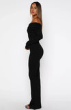 For The Girls Long Sleeve Jumpsuit Black