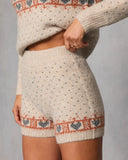 Ginger Snap Fair Isle Knit Shorts