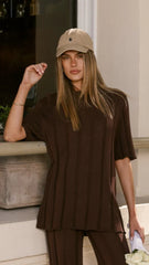 Bayu Knit Top Brown