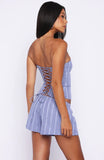 Promise Me This Strapless Bustier Navy Check