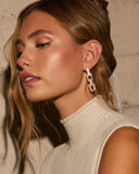 Linked Up Rhinestone Pave Chain Earrings