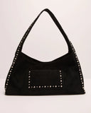 Western Drift Studded Faux Suede Shoulder Bag