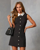 Connery Contrast Collar Mini Dress