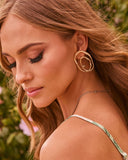 Calene Sculptural Pave Earrings