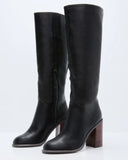 Always Here Block Heel Knee High Boots