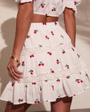 Celinea Cherry Print Mini Skirt