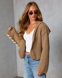 Daylight Dim Contrast Lace Open Front Sweater