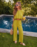 Spring Renew Cap Sleeve Crop Top