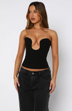 On The Town Bustier Black