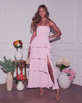 Tender Blossoms Tiered Maxi Dress