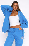 Offstage Zip Front Hoodie Azure