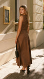 Delphine Maxi Skirt Chocolate