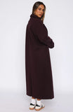 Winter Holiday Oversized Coat Burgundy