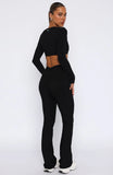 Revival High Waisted Flare Leggings Black