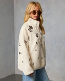 Chalet Embroidered Floral Pullover Jacket