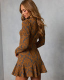 Maple Mood Mock Neck Mini Dress