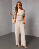 Home Base Wide Leg Knit Drawstring Pants