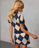 Heritage Grid Knit Argyle Top