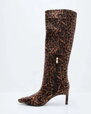 Golden Fig Leopard Print Knee High Boots