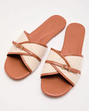 Calantha Twist Front Flat Sandals