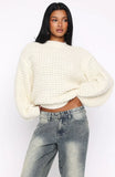 Pure Comfort Knit Sweater Cream