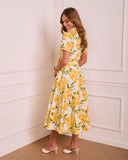 Forward in Florals Floral Midi Shirt Dress