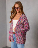 Soft Energy Multi Color Open Front Cardigan
