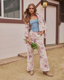 Bloom Trail Rigid High Rise Relaxed Floral Jeans