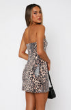 Make Up My Mind Sequin Mini Dress Cheetah