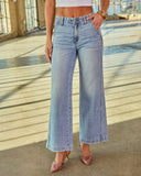 Edmonds Stretch High Rise Wide Leg Jeans
