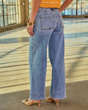 Kelton Stretch High Rise Wide Leg Jeans