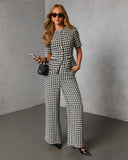 Seeley Houndstooth Straight Leg Pant