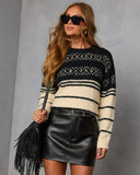 Natari Knit Abstract Sweater