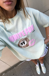 11th Street Concrete Jungle Oversized Tee Iced Matcha
