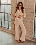 Cloud Nine Striped Drawstring Knit Pants