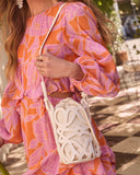 Menah Laser Cutout Pouch Shoulder Bag