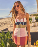 Playful Drift Striped Color Block Mini Dress