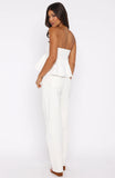 Kiara Mid Rise Barrel Leg Jeans Off White