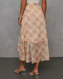 Wildly Radiant Floral Chiffon Wrap Skirt