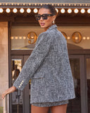 Corenne Tweed Double Breasted Blazer