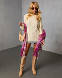 Cozy Crest Oversized Cable Knit Sweater