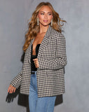 Highland Honey Houndstooth Blazer