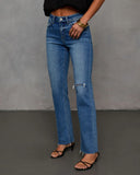 Elodiena Super Stretch Distressed Skinny Jeans