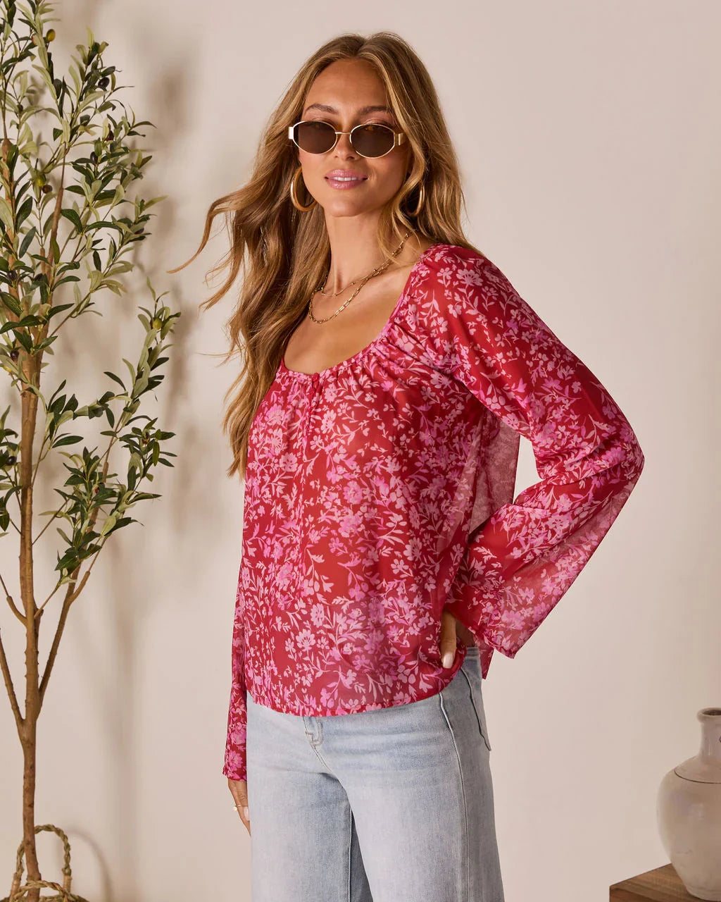 Nelda Floral Printed Top