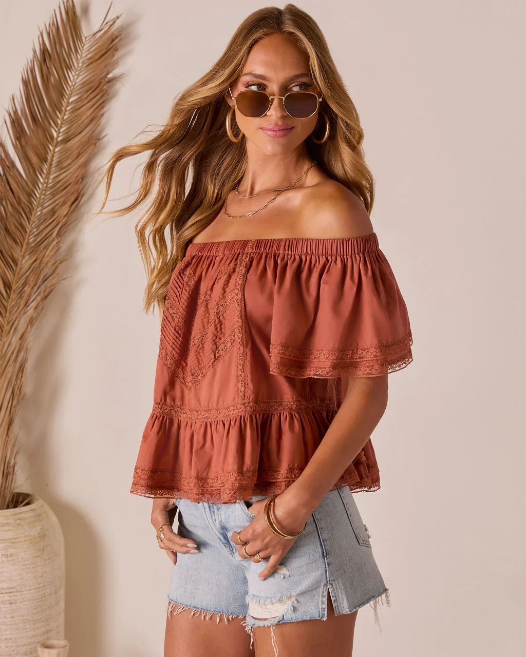 Evaline Off The Shoulder Top