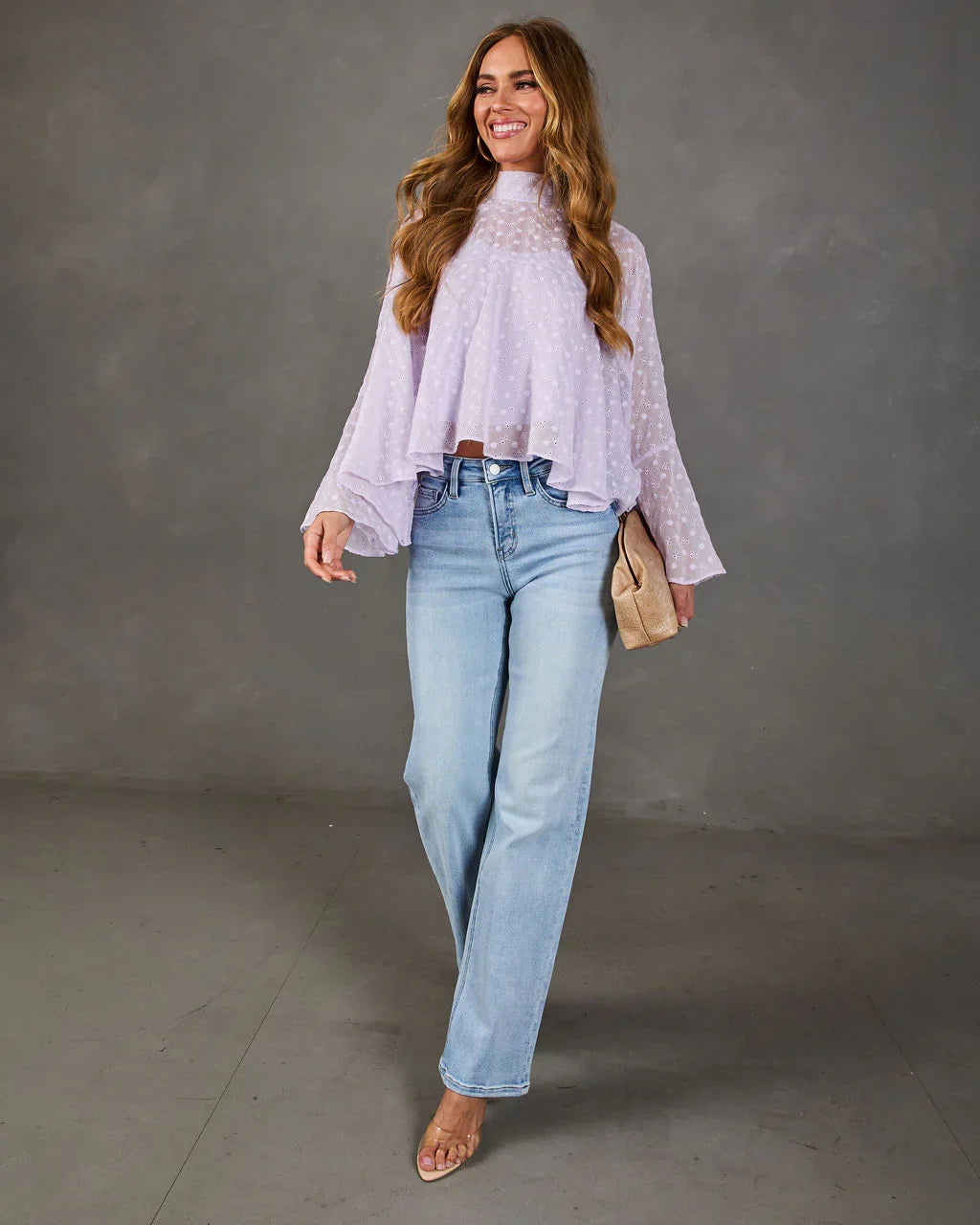 Balcony Breeze Floral Eyelet Blouse