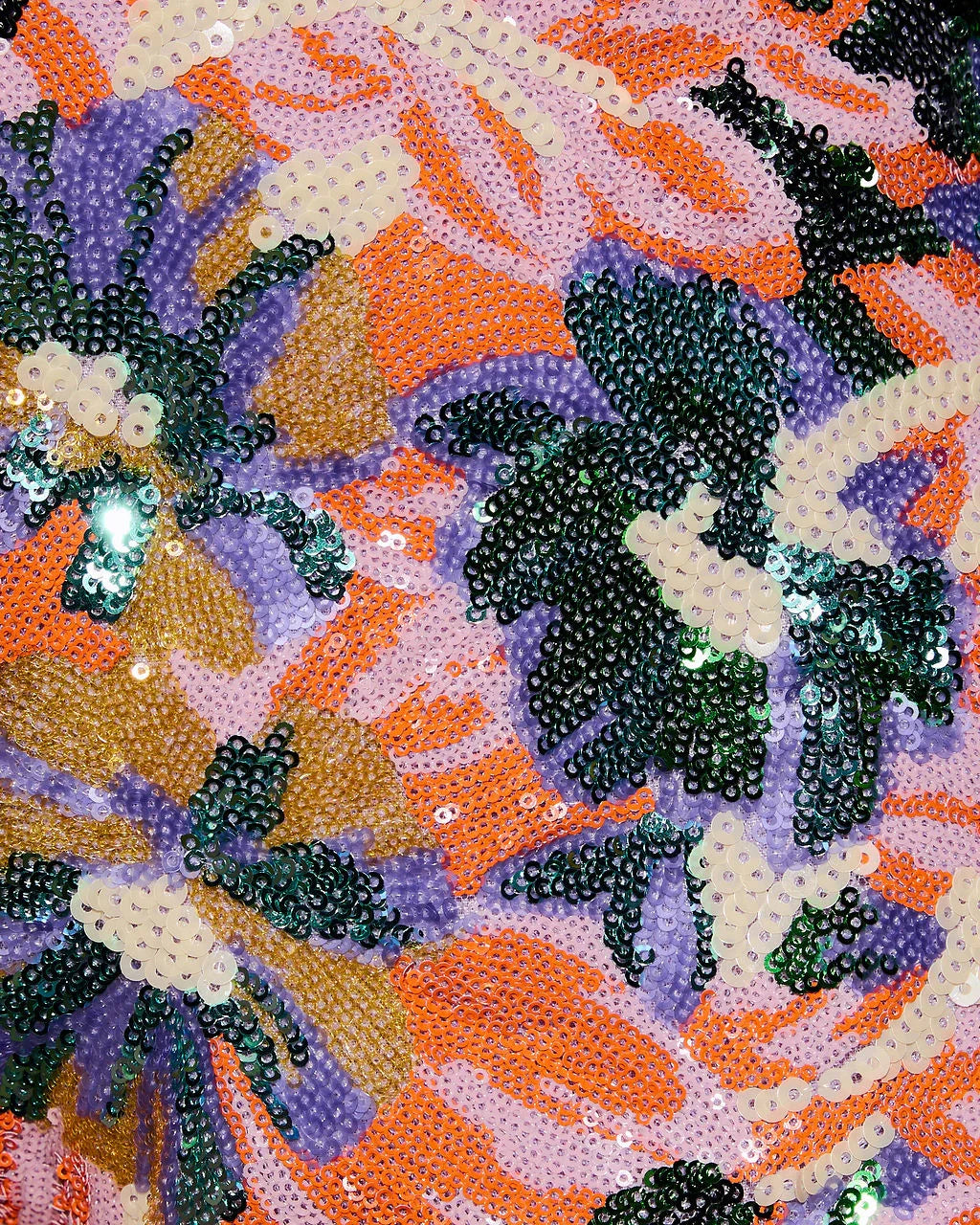 Spring Breeze Floral Sequin Mini Shorts