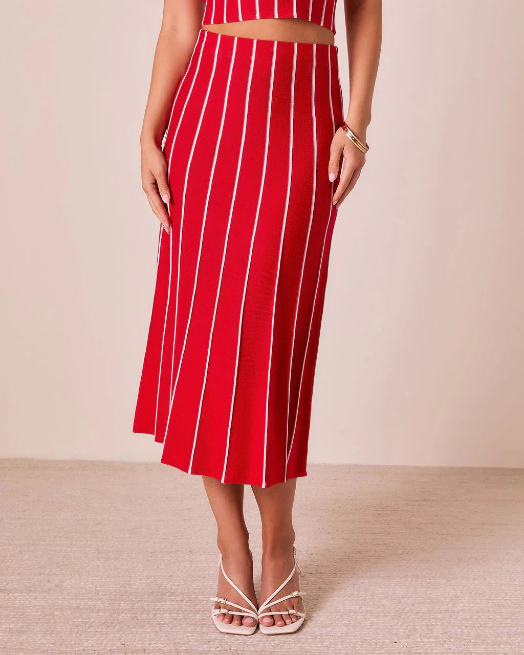 Ashlin Contrast Striped Maxi Skirt