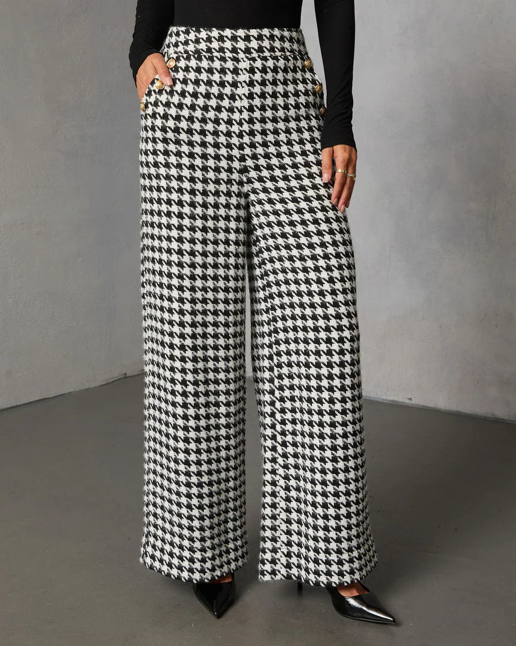Seeley Houndstooth Straight Leg Pant